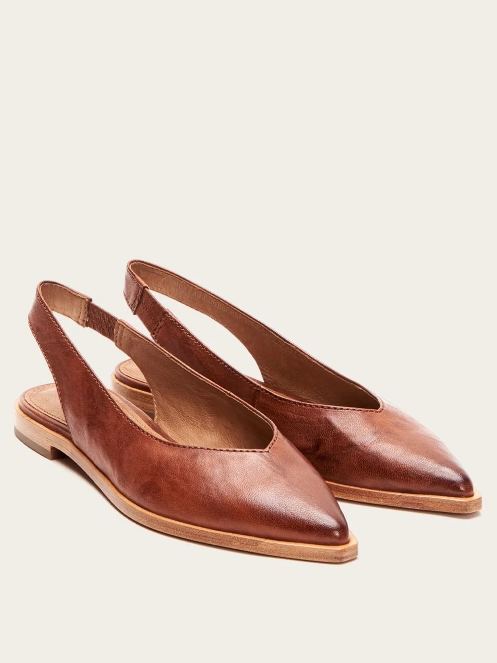 Frye kenzie sling back flats